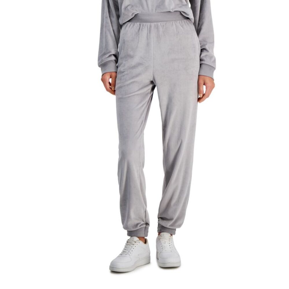 Juniors' High-Rise Velour Joggers